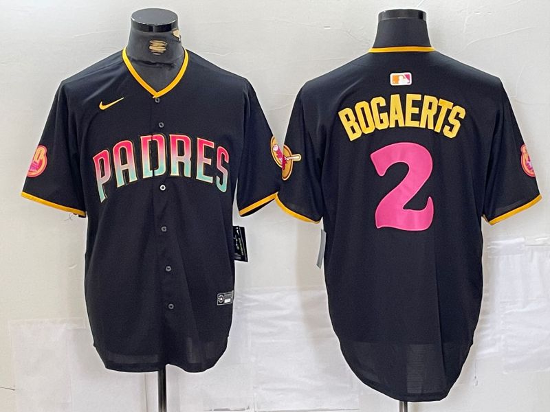 Men San Diego Padres #2 Bogaerts Black Jointly 2024 Nike MLB Jersey style 11->san diego padres->MLB Jersey